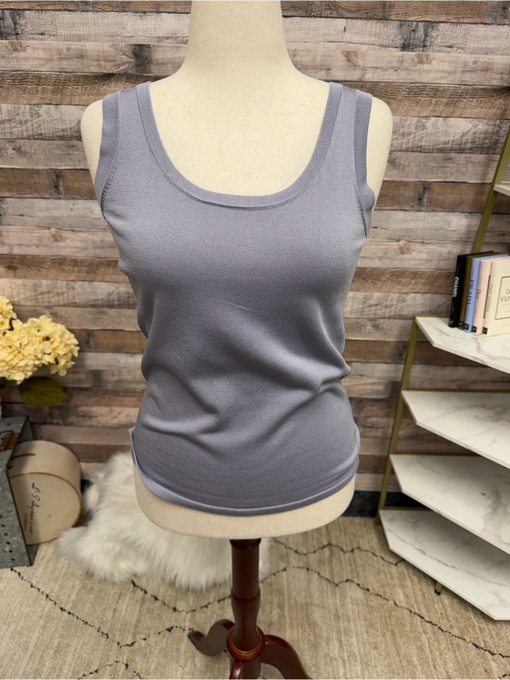 Anne Klein Lavender Knit Tank Top S